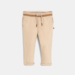 بنطلون )سروال( قابل للطي باللون البيج للفتيان الصغار